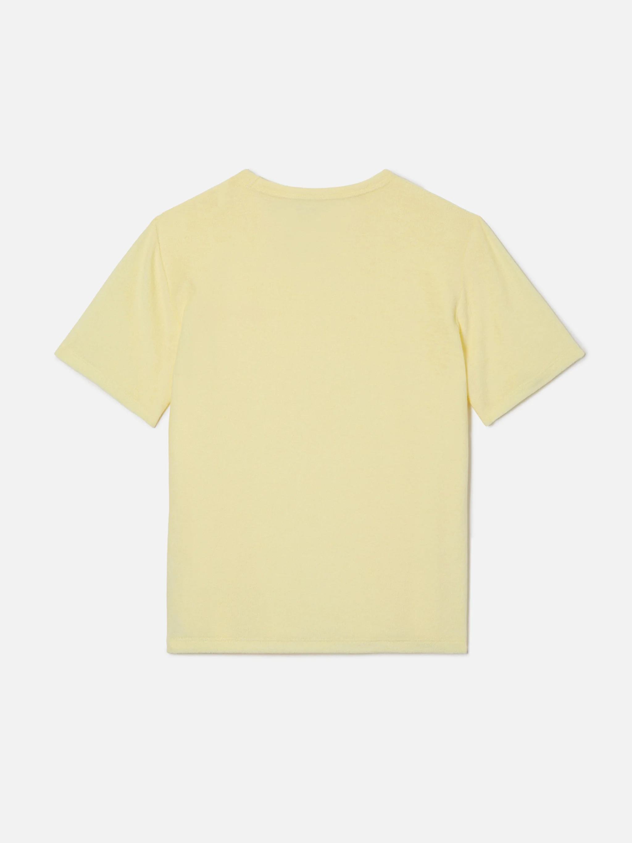 T-shirt Gary Jr in tessuto effetto spugna giallo con logo ricamato - Image 3