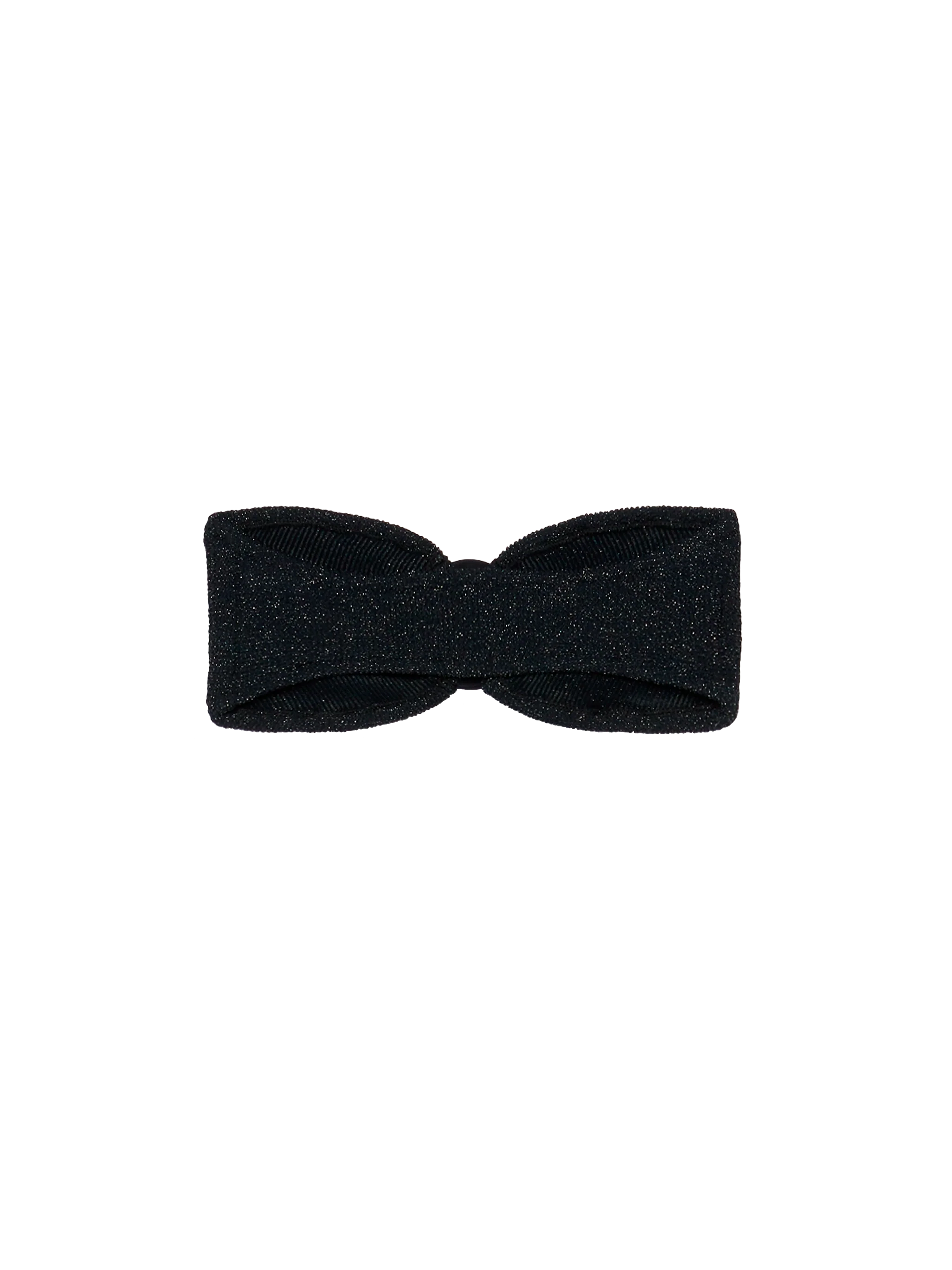 Yulia top bikini a fascia in tessuto crinkle lurex nero - Image 2
