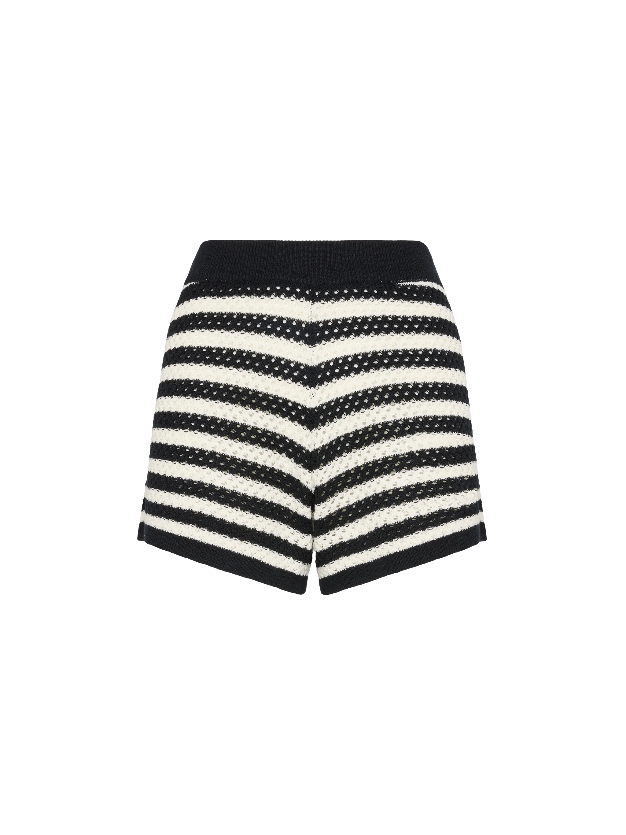 Shorts in maglia a righe nere Yvette - Image 5