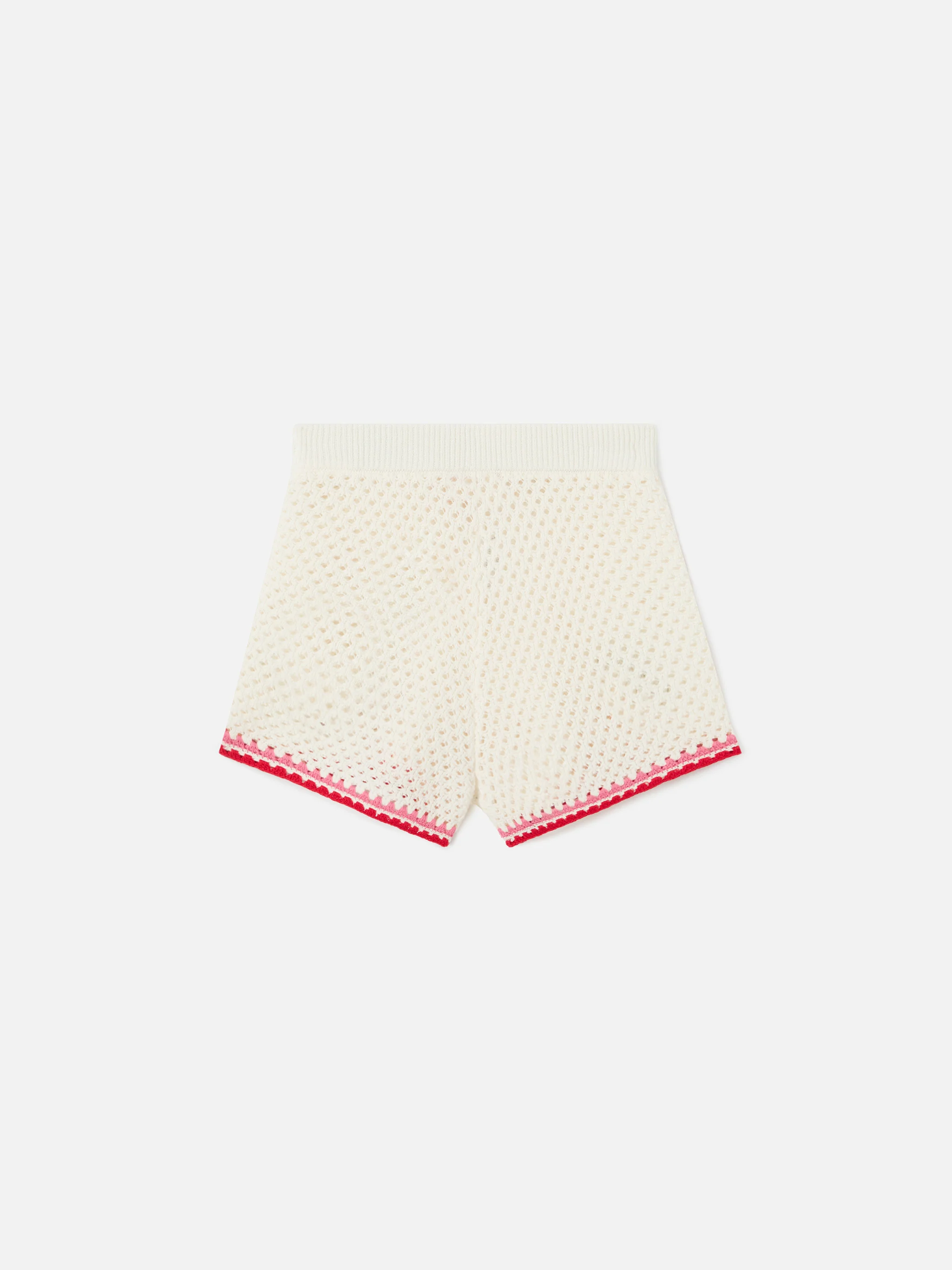 Short Yvette Jr in misto cotone bianco con patch ricamate - Image 3