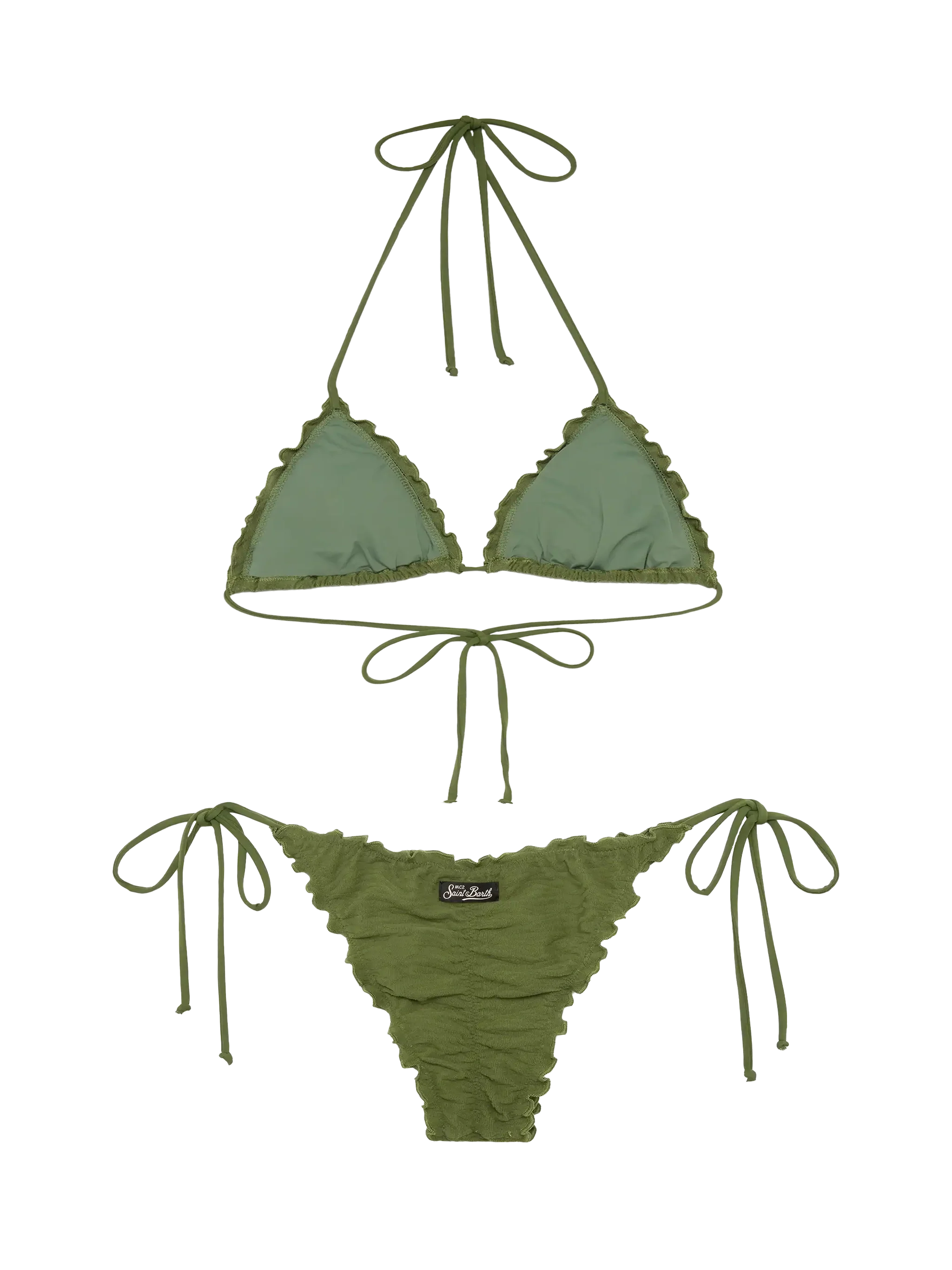 Bikini a triangolo classico in rilievo zebrato Sagittarius Miami - Image 3