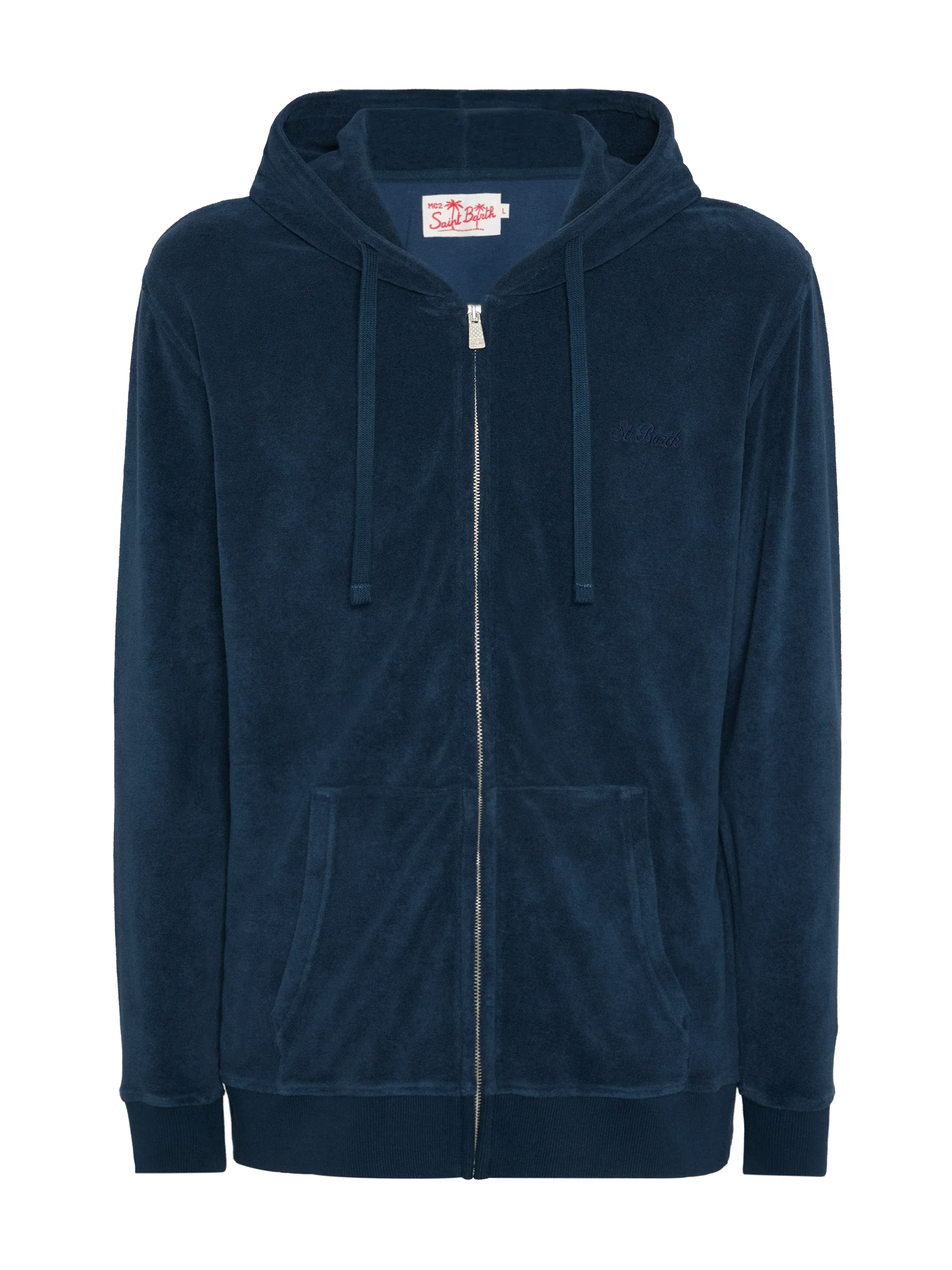 Felpa in spugna con zip Danny con ricamo St. Barth - Image 4